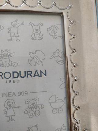 Marco bebé Pedro Durán plata