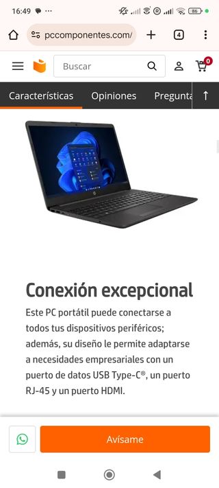 Portátil HP Negro