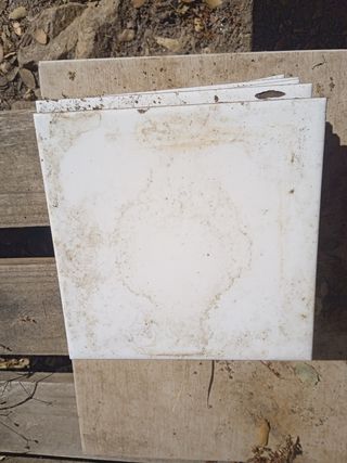10 Azulejos Mármol Blanco pequeños