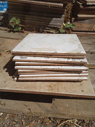 10 Azulejos Mármol Blanco pequeños