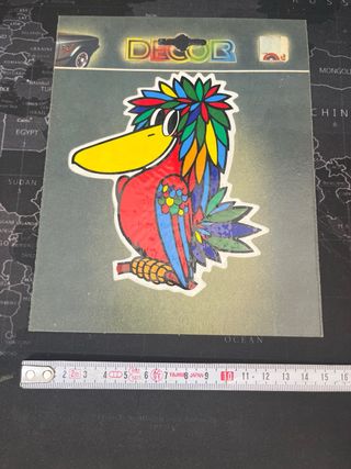 3 Pegatinas coche pájaro 90s
