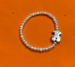 Collar TOUS perlas-oso plata