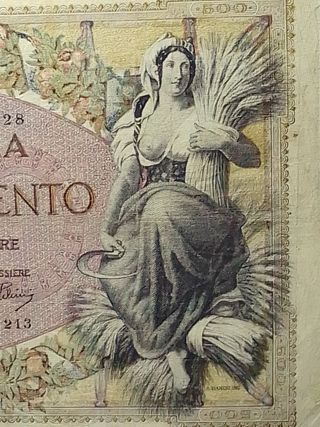  500 Lire Mietitrice del 1940 al Naturale 100x100