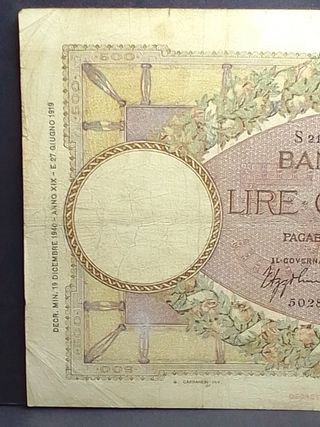  500 Lire Mietitrice del 1940 al Naturale 100x100