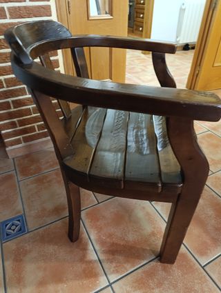 Mesa Comedor extensible Rústica Maciza + 7 sillas 