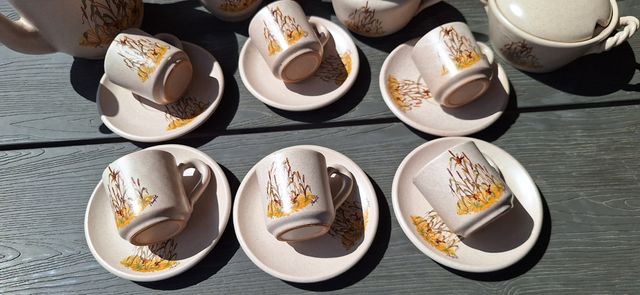 Teiera in ceramica beige - vintage