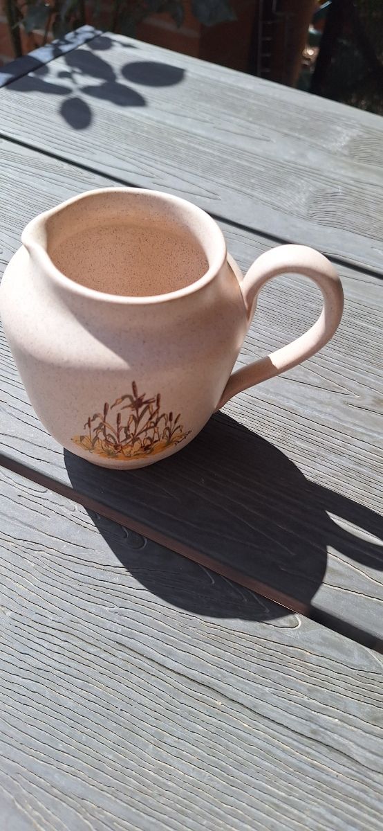 Teiera in ceramica beige - vintage