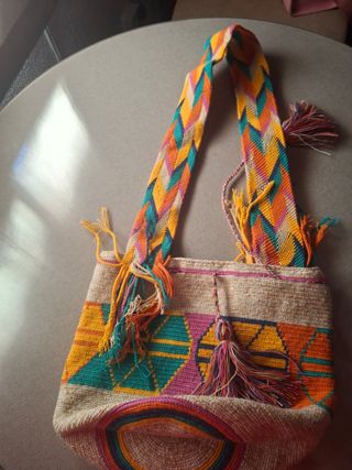 Bolso rafia multicolor