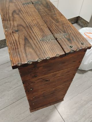 Botellero vintage de madera