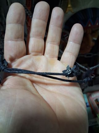 Pulsera Calavera - Cuero Negro