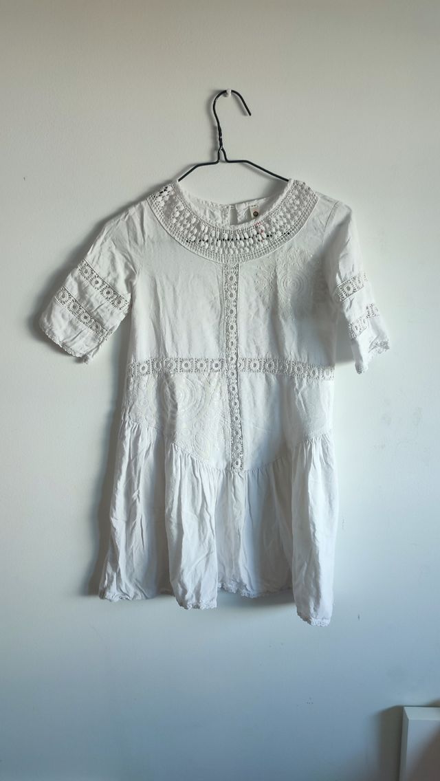 Vestido blanco niña Desigual 7-8 años