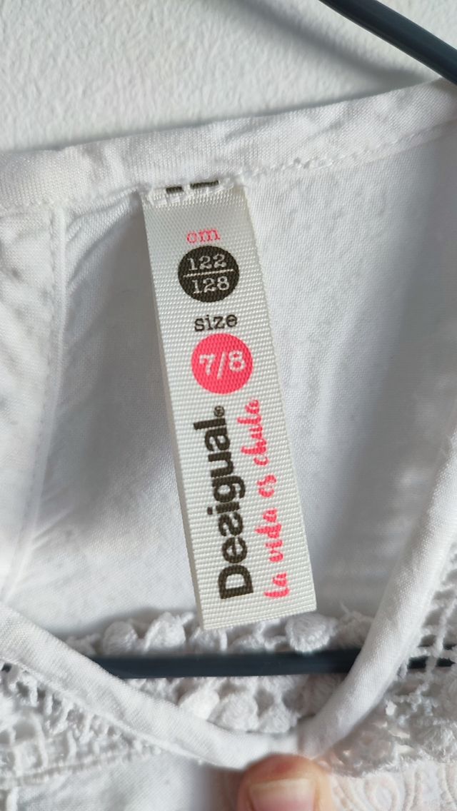 Vestido blanco niña Desigual 7-8 años
