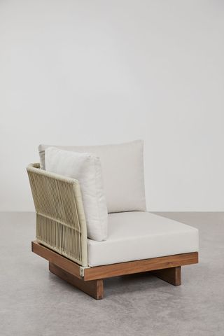 Sillón Dailin: Beige, madera