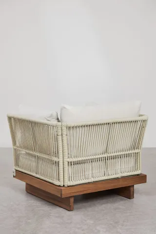 Sillón Dailin: Beige, madera