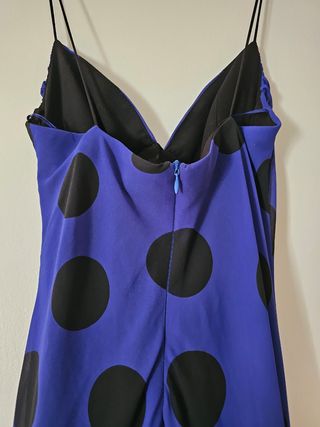 Vestido Zara lunares azul - Talla XS