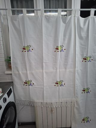 Cortinas blancas cocina - algodón