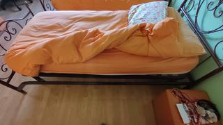 2 testate e pediere in ferro battuto letto sing.