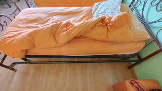2 testate e pediere in ferro battuto letto sing.
