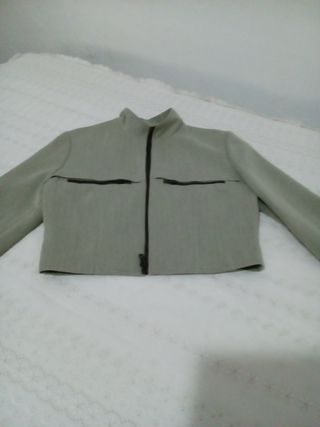 Chaqueta torera beige - Manga larga