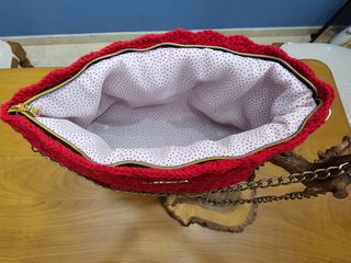 Bolso crochet rojo