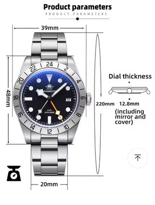 Reloj GMT cuarzo NUEVO.