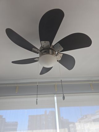 Ventilador/luz techo 5 aspas