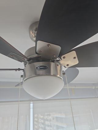 Ventilador/luz techo 5 aspas