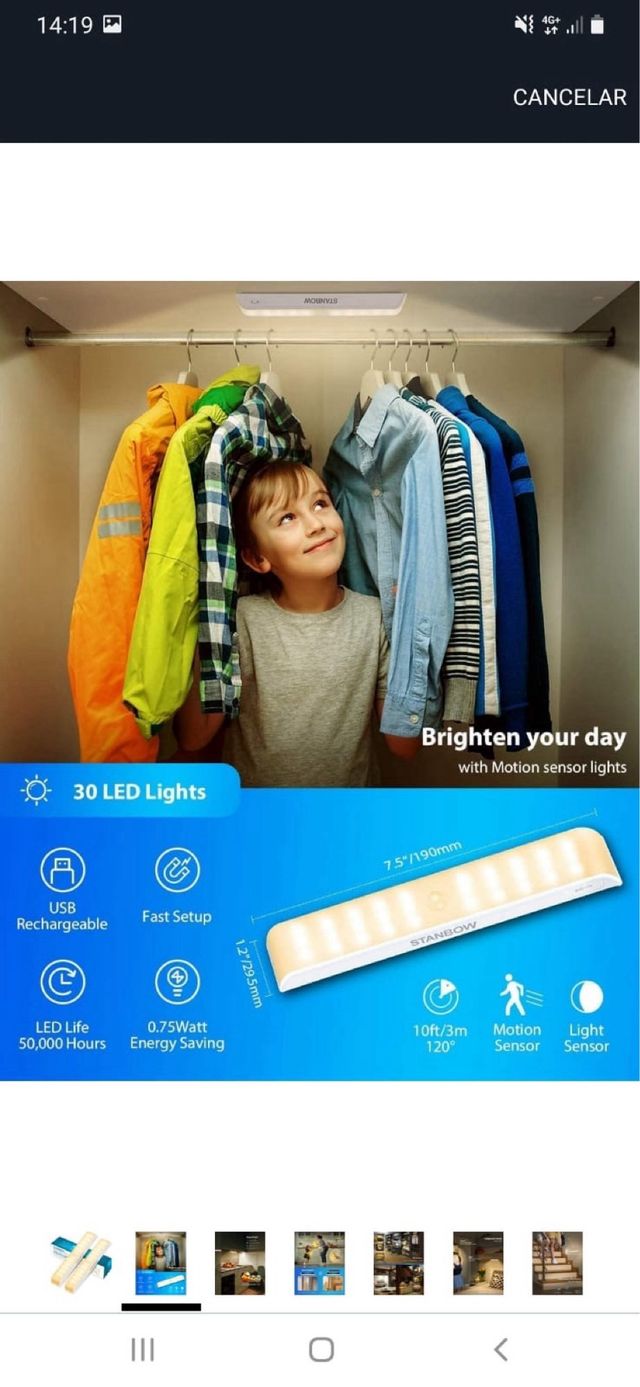 2 Luces LED Stanbow con sensor