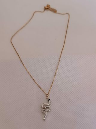 Collar serpiente dorado plata