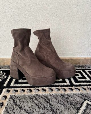 Botines plataforma marrón - talla 37