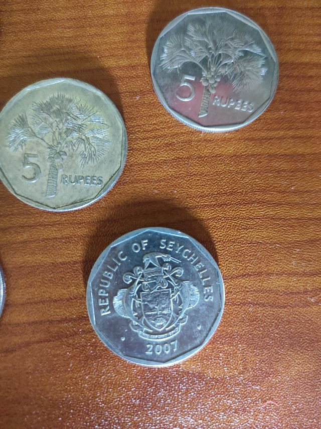 3 Monedas 5 Rupias India