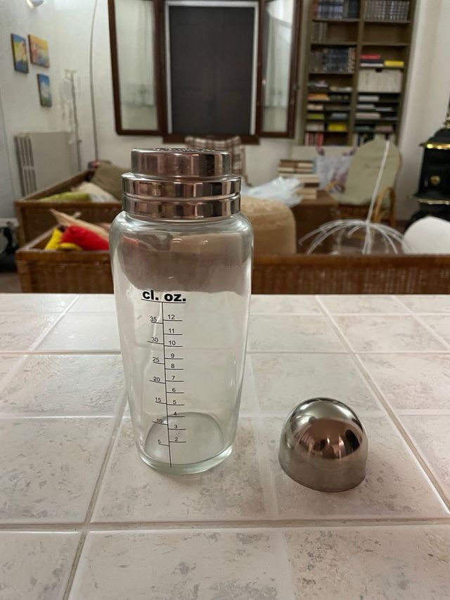 Shaker Cocktail 400ml vetro acciaio