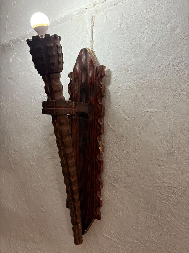 Apliques pared madera antiguos