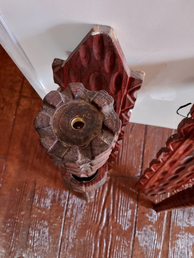 Apliques pared madera antiguos