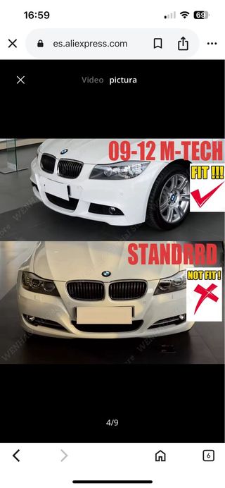 BMW Serie 3 E90 E91 - Parachoques delantero