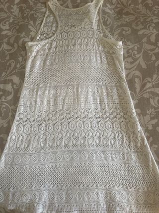 Vestido blanco crochet playa