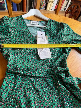 Vestido Naëlle verde estampado - Talla S