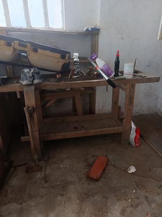 Banco carpintero madera antiguo