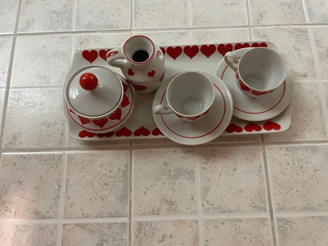Servizio caffè 2 tazzine in ceramica
