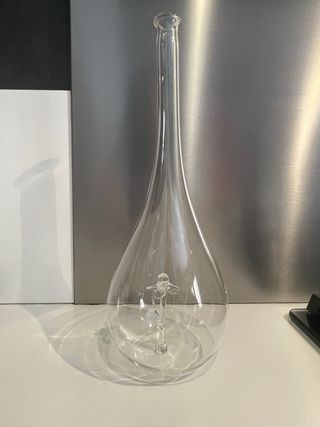 Bottiglia vetro decorata - trasparente