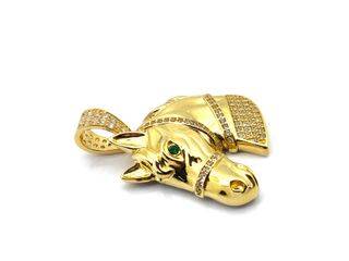 colgante oro 18k con piedra con circonita