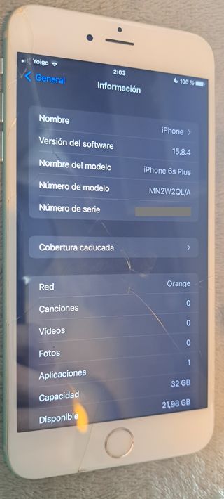 iPhone 6S Plus 32GB Argento