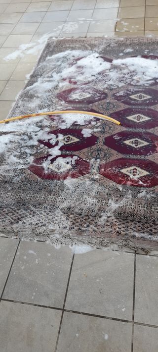 Alfombra salón - Lana - Roja y Beige