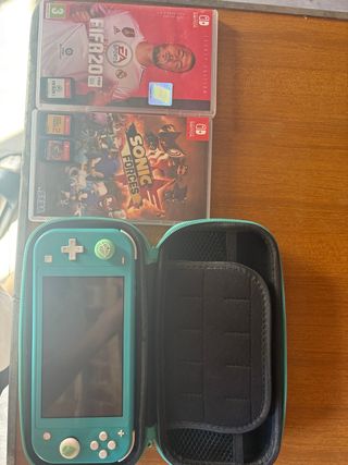 Nintendo Switch Lite verde - FIFA20, Sonic Forces
