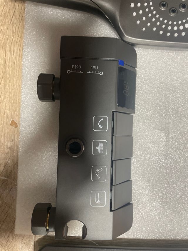 Grifo ducha monomando negro - Columna