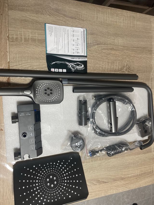 Grifo ducha monomando negro - Columna