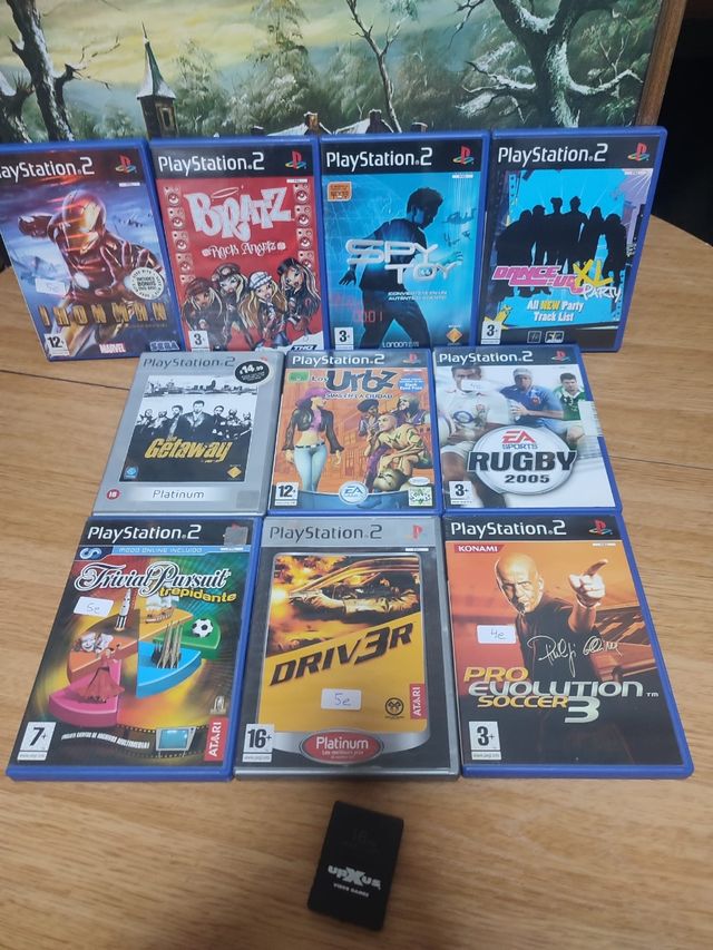 Lote 10 juegos PlayStation 2+ memory card