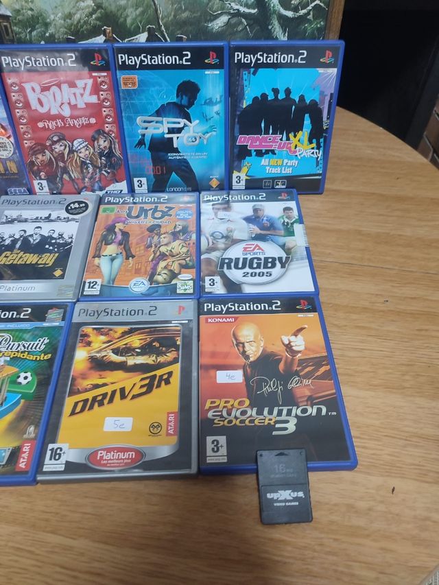 Lote 10 juegos PlayStation 2+ memory card