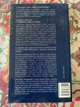L'origine dell'uomo - Darwin