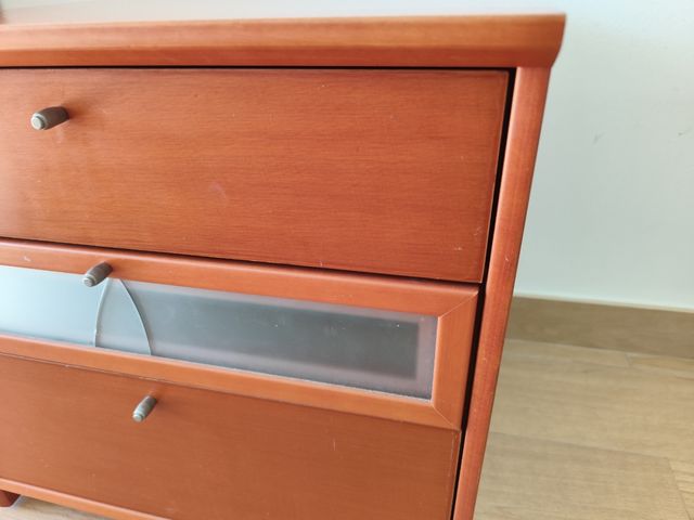 Cómoda 4 cajones madera marrón